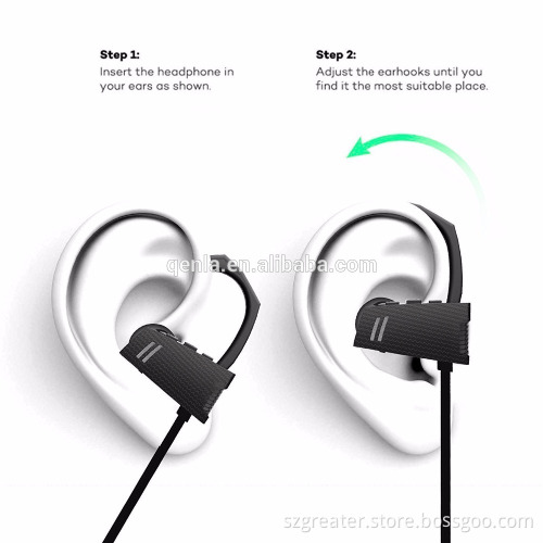 Bluetooth Headphones, Wireless Headset V4.1 Heavy Bass Stereo In Ear Earbuds Noise Isolating Waterproof Sports Earphones with Mi